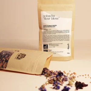 Sobacha à la mauve et au bleuet, une infusion à base de sarrasin torréfié certifiée agriculture biologique