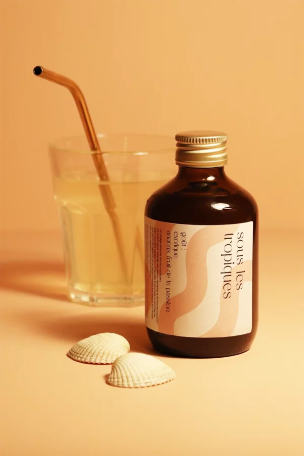 Sirop au goût exotique de la sauge ananas et de la tagète passion certifié agriculture biologique