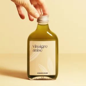 Vinaigre anisé macéré à l'estragon du Mexique certifié agriculture biologique